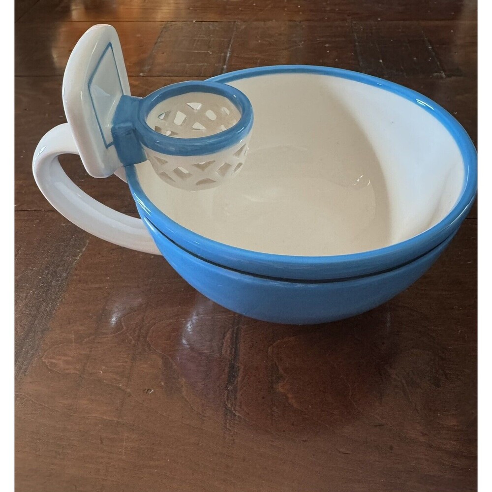 MAX CREATIONS Basketball & Hoop Soup Mug‎ Bowl Hot Cocoa Cup Blue 15 Ounce